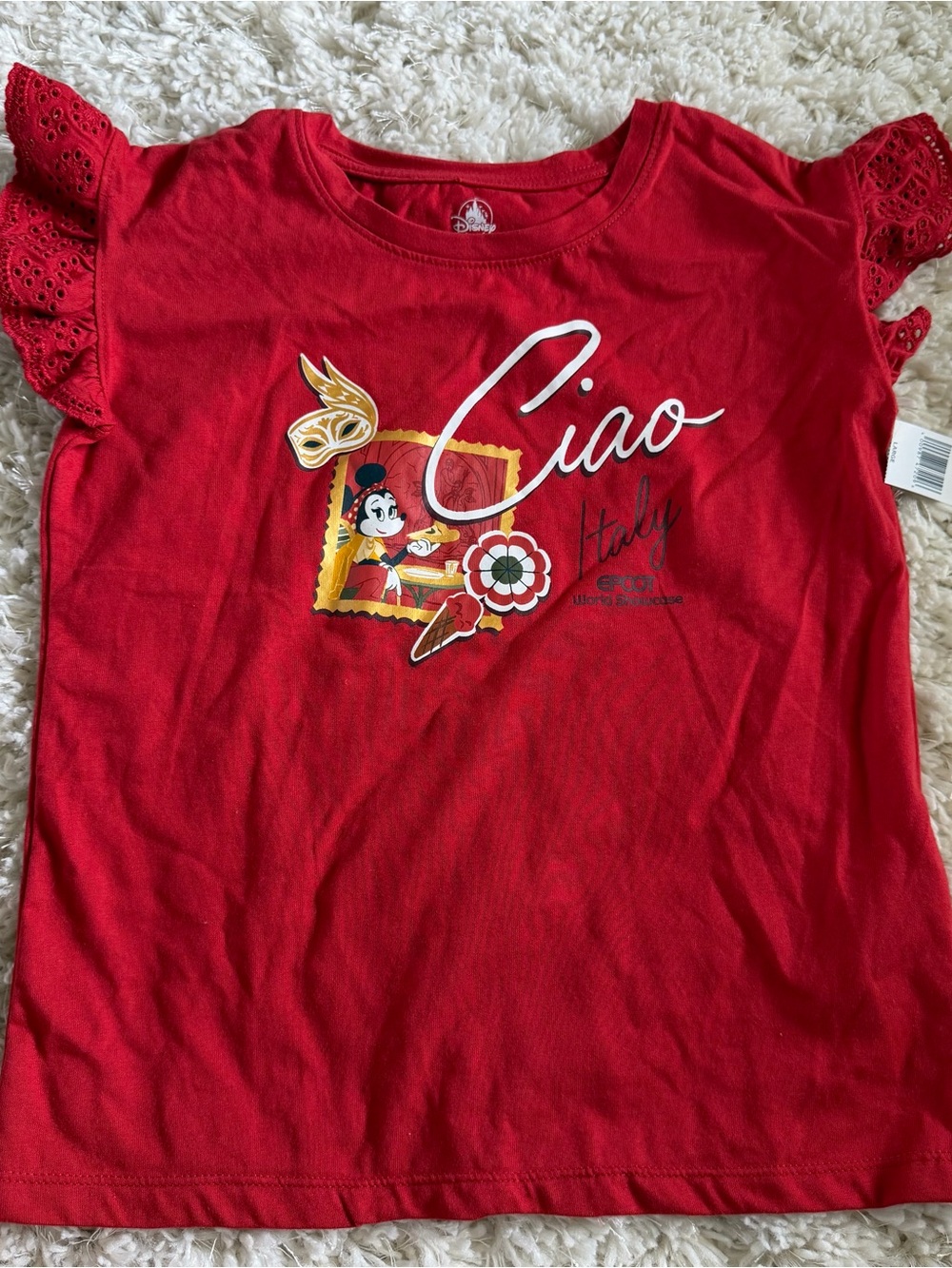 Disney Epcot Red 'Ciao' Girls' Short Sleeve Top